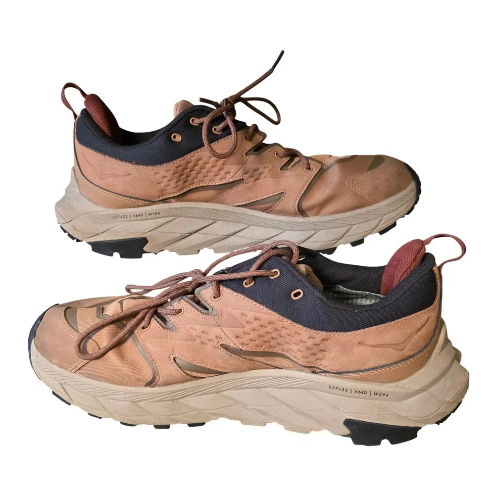 Hoka Anacapa Low GTX Mens 12.5 Tiger's Eye Black Hiking Shoes 1122017 TEBC